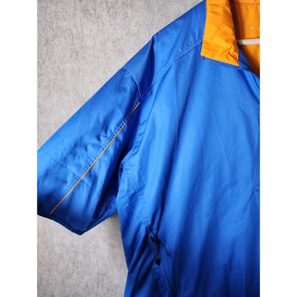 NIKE GOLF + ESPN PLUS Blue Orange Wind Shield 1/4 Zip Pullover Jacket SZ L - Picture 4 of 11